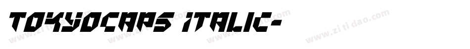 TokyoCaps Italic字体转换